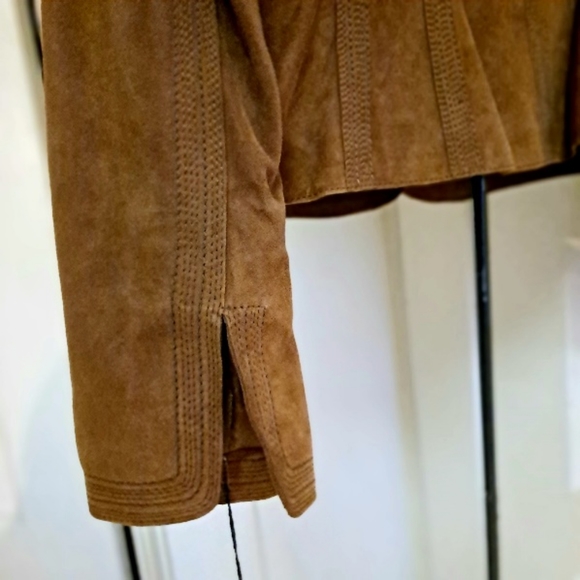 Camel Soft Suede Blazer Jacket - Picture 4 of 4